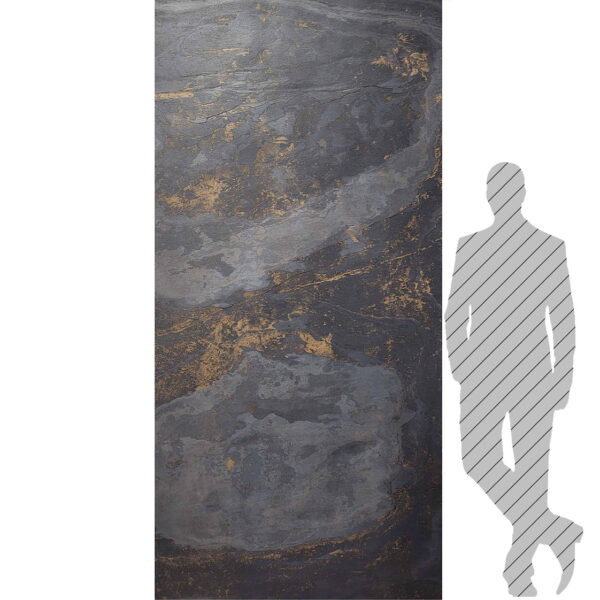 5522 Kamenná dýha Black Slate Gold 122x244x0,2 cm