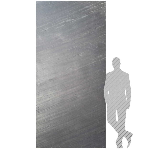 Kamenná dýha Line Black 122x305x0,2 cm