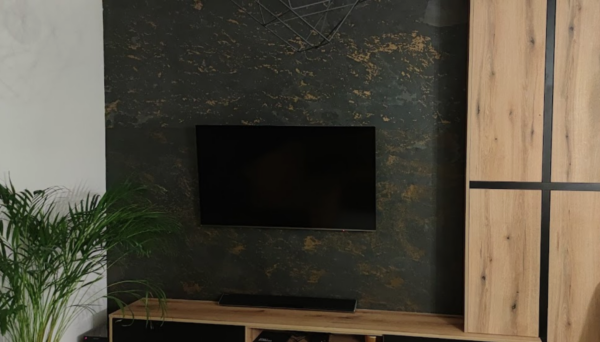 Kamenná dýha Black Slate Gold 122x61x0,2 cm