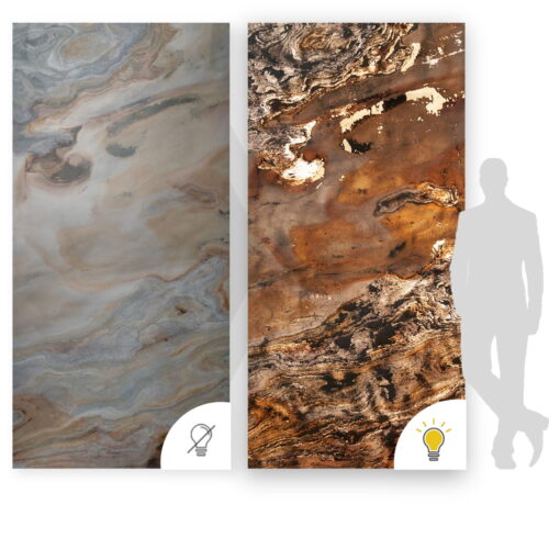 Kamenná dýha Indian Autumn 244x122x0,2 cm Transparentný