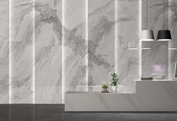 7032 WPC Carbon Board Grey Wave Matte 280x112 cm