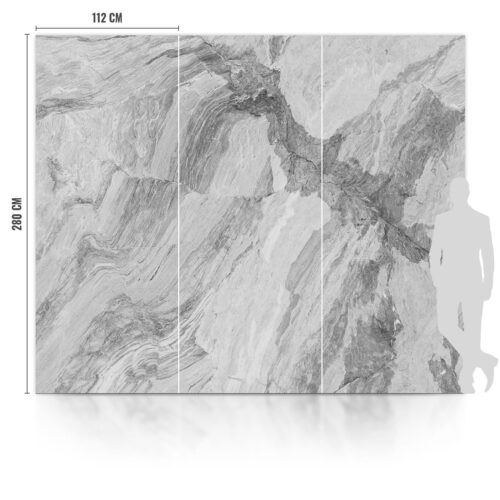 WPC Carbon Board Grey Wave Glossy 280x112 cm