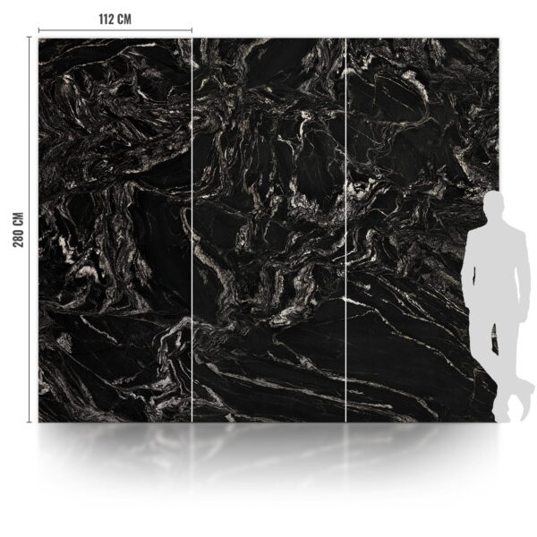 7197 WPC Carbon Board Black Maize Glossy 280x112 cm