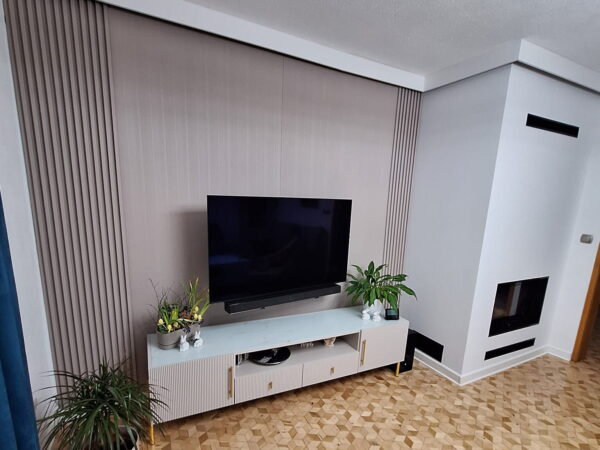 8884 WPC Carbon Board White Stripes Matte 280x110 cm